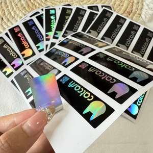 custom logo self adhesive <b>waterproof</b> holo gloss <b>stickers</b> - Product Image 1