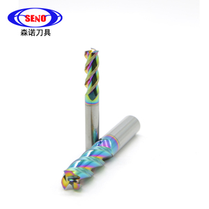 HRC55 DLC с красочным покрытием 3F торцевые фрезы для фрезерного станка с ЧПУ для алюминиевого фрезерного станка - Product Image 2