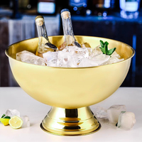 Fabricant OEM, seau à champagne 15L, seau à vin en acier inoxydable, refroidisseur de boissons, bac à glace pour bière, pour buffet, bar, restaurant
