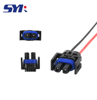Conjunto de Faros Antiniebla SYK H11 con Lámpara de Xenón, Arnés de Cableado, Conector de Inyector para Automóvil 15339016, Accesorios 12162017, Negro/Gris