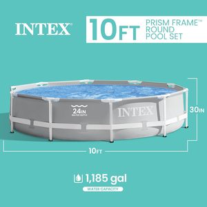 Piscine hors sol <span class=keywords><strong>INTEX</strong></span> Prism Round 10 pieds x 30 pouces |   26700EH PVC résistant aux intempéries Garantie 1 an (pompe non incluse) - Product Image 3