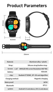 สมาร์ทวอทช์ Y25 สำหรับผู้หญิง พร้อม GPS, หน้า<span class=keywords><strong>จอ</strong></span> <span class=keywords><strong>AMOLED</strong></span> 1.32 นิ้ว กันน้ำ 3ATM สายรัดข้อมืออัจฉริยะเพื่อสุขภาพและการออกกำลังกาย นาฬิกาอัจฉริยะสำหรับผู้หญิง - Product Image 6