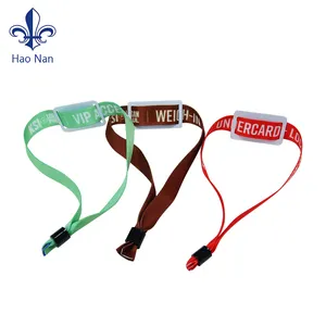 Customized High Quality Festive Fabric Woven Cloth Wristbands Eco-Friendly Bracelets For Events And Parties