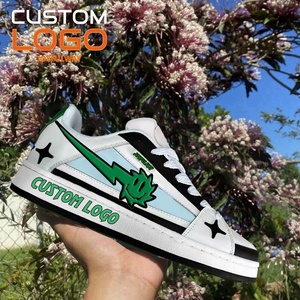 Zapatillas con logotipo personalizado con diseño propio, zapatos de estilo para caminar, zapatos casuales para hombres y mujeres, zapatos <span class=keywords><strong>blancos</strong></span> de marcas personalizadas para hombres - Product Image 1