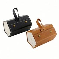 Nouveauté 2021, étui à lunettes pliable en cuir PU à 2/3/4/5/6 emplacements, boîte de rangement pour lunettes de soleil