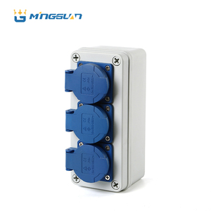 Boîte de jonction électrique industrielle avec prise de courant à emboîtement, 2 prises, matériau ABS/PC, étanche IP67 - Product Image 3