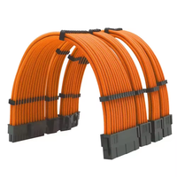 Kabel Power Supply 18AWG 30CM Kit Male to Female ATX 24Pin CPU 8P GPU Dual 8Pin Kabel Berlapis Kain PSU Kabel Ekstensi Produk Stok