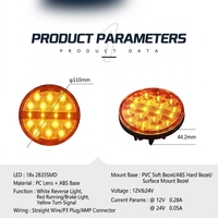 Luz Trasera LED para Camión de 110 mm, 12V 24V, 18 SMD, Roja, de Posición, Freno y Direccional, Aprobada por CCC DOT EMARK, para Vehículos Comerciales