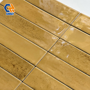 Carreaux de porcelaine métalliques modernes gris crème archaïque 60x240mm, épaisseur 8mm - Finition brillante antibactérienne pour murs de villas, chambres et bordures - Product Image 6