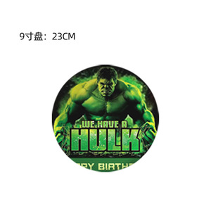 Ensemble de vaisselle jetable en papier pour décoration de fête d'<span class=keywords><strong>anniversaire</strong></span> sur le thème de <span class=keywords><strong>Hulk</strong></span> vert - Product Image 3
