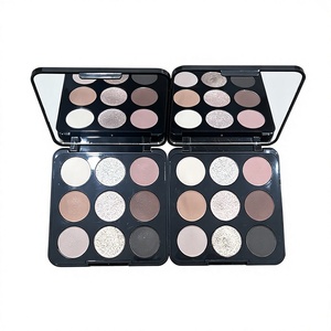 Palette de fards <span class=keywords><strong>à</strong></span> paupières neutres fumés 9 couleurs, fini mat, scintillant, pailleté, taupe, marron, anthracite, kit de maquillage pigmenté <span class=keywords><strong>pour</strong></span> les <span class=keywords><strong>yeux</strong></span>, vente en gros - Product Image 2