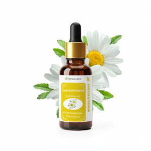 Aceite Esencial de Flor de Crisantemo Silvestre Puro y Natural al por Mayor para el Cuidado de la Piel y el Cuerpo - Product Image 1