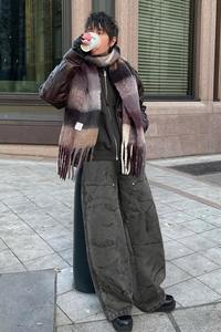 Pantalones de madera lavados con ondas de agua personalizados de alta calidad para Otoño/Invierno, pantalones casuales de carga arrugados de nuevo estilo callejero para hombres - Product Image 2