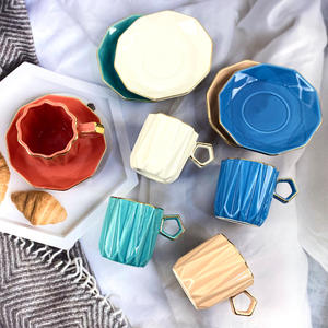 High Appearance Level <b>Coffee</b> Cup and Saucer <b>Set</b>, Afternoon <b>Tea</b> <b>Coffee</b> Cup, Ceramic <b>Coffee</b> Cup and Saucer - Product Image 3