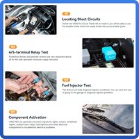 VDIAGTOOL V500Pro Analizador de Circuitos para Motocicletas, Probador de Voltaje para Automóviles y Camiones de 12V/24V, Pantalla de Plástico de 2.36 Pulgadas, Protección IP55