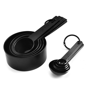 Tazas medidoras de plástico negro, 10 unidades - Product Image 6