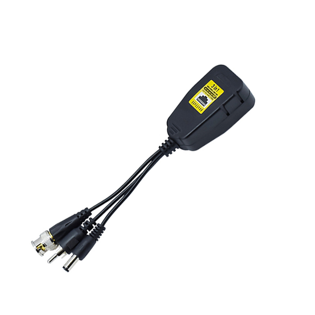 720P and 1080P Passive Video Balun BNC DC to RJ45 Communication Cables for Transmitting Signals
