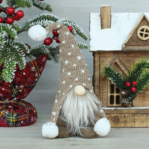 Décorations de Noël nordiques : Poupée sans visage, Poupée Gnome Vieil Homme, <span class=keywords><strong>Elfe</strong></span> de la Terre, Ornements Renard en tissu non tissé de lin, Nouveauté pour l'arbre - Product Image 3