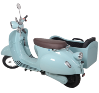 Motocyclette électrique avec side-car homologuée CEE, style rétro Vespa, 60V 3000W, puissante, scooter électrique Vespa, style italien, Citycoco électrique
