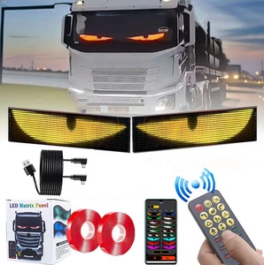2PCS 59.5*12 Dynamic Devil Eyes LED Display Car Flexible Windshield <b>Light</b> <b>Board</b> Smart Scrolling Message Soft LED Animation - Product Image 1
