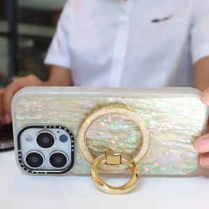 Soporte Magnético Personalizado para Teléfono con Rotación de 360 Grados, Anillo de Agarre Plegable de Metal con Perla para Teléfono Móvil - Product Image 3