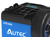 Équilibreuse de roues portable AUTEC avec écran numérique, télécommande sans fil, entraînement par courroie, système d'équilibrage rapide pour véhicules utilitaires légers