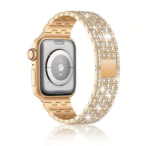 <span class=keywords><strong>Correa</strong></span> de Metal de acero inoxidable con diamantes de imitación ostentosos de lujo para <span class=keywords><strong>Apple</strong></span> <span class=keywords><strong>Watch</strong></span> Band 38 <span class=keywords><strong>40</strong></span> 41 <span class=keywords><strong>Mm</strong></span> para Iwatch Ultra 2 <span class=keywords><strong>Se</strong></span> 9 8 7 pulsera <span class=keywords><strong>Correa</strong></span> - Product Image 2