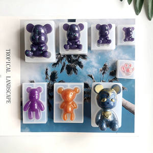 Ys gros ours dos plat Silicone moule <span class=keywords><strong>bonbons</strong></span> savon résine époxy artisanat faisant ensemble d'outils pour gâteau Fondant et <span class=keywords><strong>sucre</strong></span> bricolage - Product Image 3