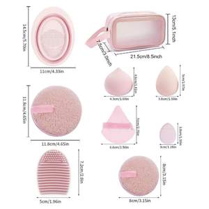 مجموعة فرش مكياج احترافية وردية اللون مكونة من 49 قطعة مع فرش الكونسيلر وظلال العيون وإسفنجات المكياج وحقيبة تخزين للاستخدام على الوجه - Product Image 5