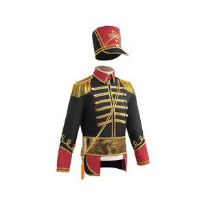 <span class=keywords><strong>Disfraz</strong></span> de Guardia Real para Hombre, Uniforme Vintage de Banda de Marcha para Adulto con Adornos Dorados y Borlas - Product Image 4