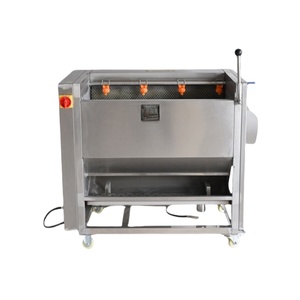 Commercial Potato Washing and Peeling Machine with Electric <b>Brush</b> Roller Fruit <b>Vegetable</b> Brusher Dish Washer Cleaning - Product Image 2