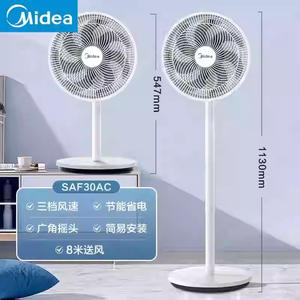 Ventilateur sur pied Midea blanc polaire, moteur AC, design silencieux, oscillant, circulateur d'air vertical, pour usage domestique - Product Image 5