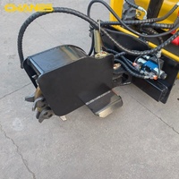CHANES Mini chargeuse compacte, accessoire broyeur de souches, 16+ dents en acier allié, moteur SSG100, machine de meulage à oscillation hydraulique