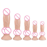 Juguete Sexual Impermeable al por Mayor, Dildo Anal de Gran Tamaño, Súper Grueso, Realista, Extra Grande para Mujer