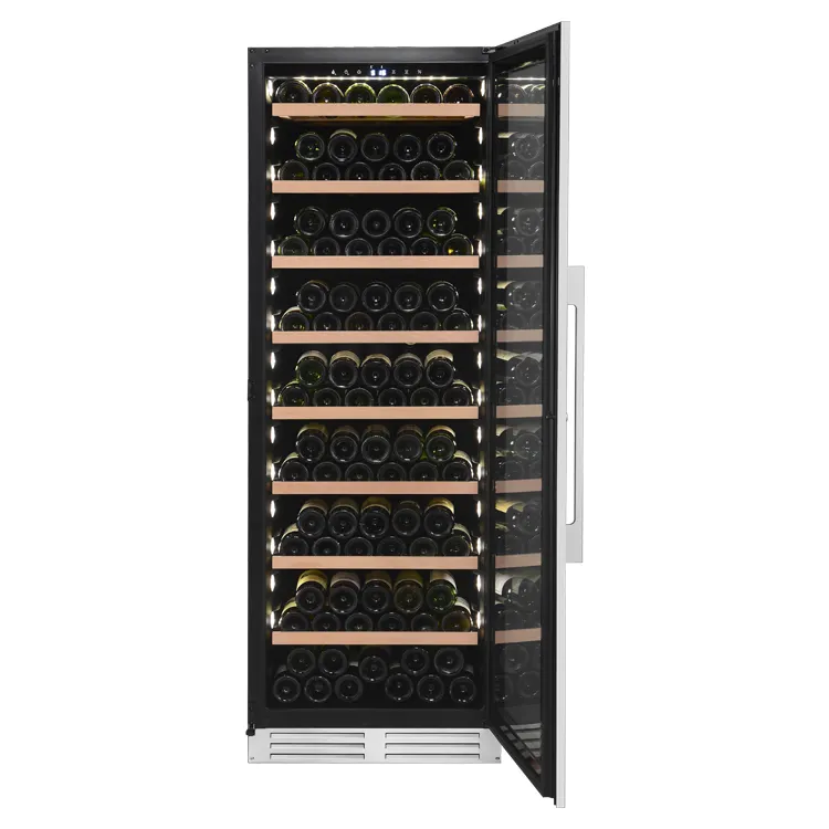 VI180S 388L compressore integrato o indipendente armadietto del vino frigorifero vino e bevande refrigeratore di vino in acciaio inox