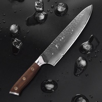 Couteau de chef Telstar CK-394 Hammer Forge, couteaux turcs, acier Damas VG10, acier inoxydable, manche en bois de fer du désert, 8 pouces, 58-62HRC
