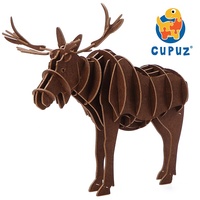 Modèle en papier d'animal 3D, modèle d'assemblage de mouflon, artisanat en papier, puzzle 3D, jouet DIY, cadeaux de Noël, décoration de la maison pour enfants et adultes
