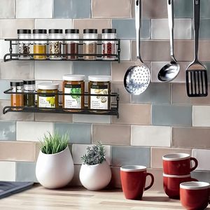 Porte-épices mural en métal 2 tailles <span class=keywords><strong>sans</strong></span> perçage - Product Image 1