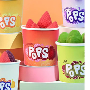 Nhà Máy OEM Đồ Ăn Nhẹ Kỳ Lạ Khác Nhau Mini Trái Cây Hương Vị Pops Trái Cây Hình Dạng Ice Cream Xô - Product Image 3