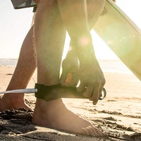 Laisse de surf haute performance en néoprène de 5 mm avec double pivot flexible en acier inoxydable, cordon de jambe unisexe pour planche de SUP