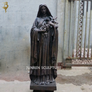 Statua all'aperto con lupo e cane in bronzo St. Francis statua di Assisi - Product Image 3