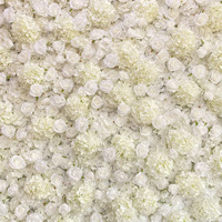 NINI Décoration murale de mariage en tissu blanc 5D/3D fait main, écologique, en soie artificielle, motif rose, pour toile de fond