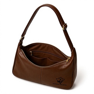 Bolso Bandolera Casual de Cuero Genuino Marrón Vintage para Mujer, con Forro de Poliéster, Resistente al Agua, Bolso de Viaje - Product Image 5