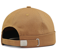 Casquette de baseball en toile unisexe ajustable, 1 pièce, sans visière, chapeau docker, grandes têtes