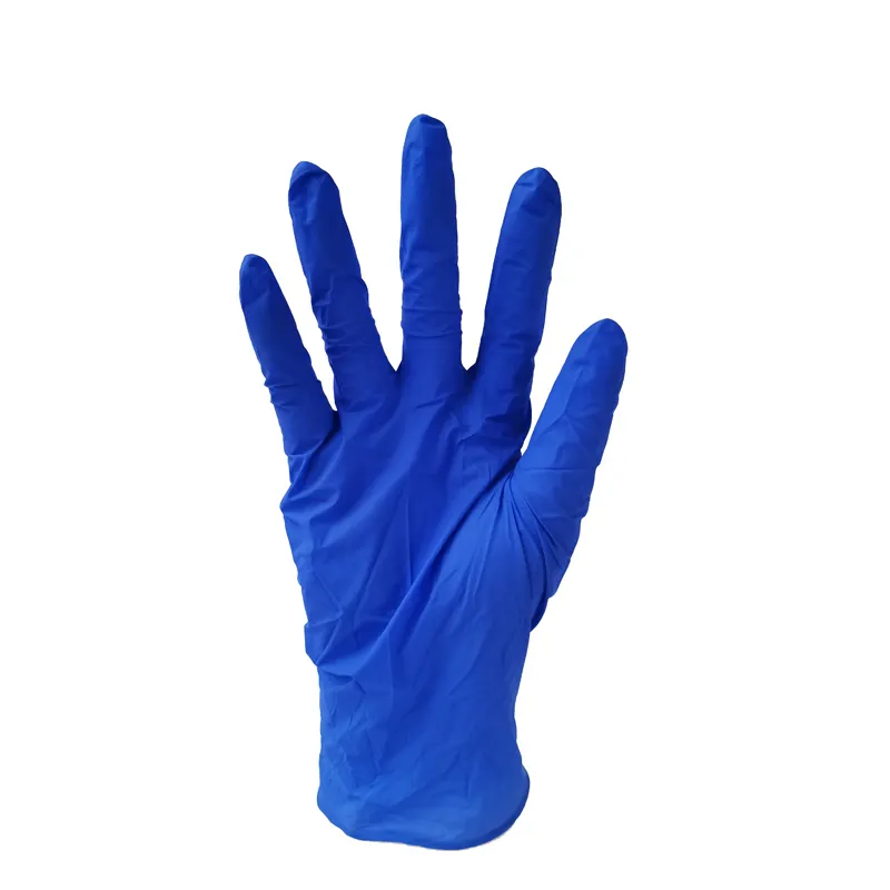 In stock ready to ship purple blue nitrile exam gloves powder free textured nitrile gloves for medical chemo use examination use