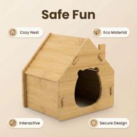 Maison et cachette en bambou pour hamster, petite villa imperméable pour hamster syrien, abri pour petits animaux