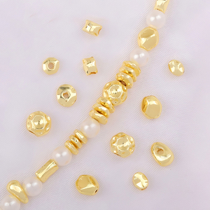 32 styles de <span class=keywords><strong>perles</strong></span> d'espacement irrégulières <span class=keywords><strong>en</strong></span> laiton <span class=keywords><strong>en</strong></span> vrac, <span class=keywords><strong>perles</strong></span> Heishi géométriques baroques <span class=keywords><strong>pour</strong></span> la fabrication de bijoux DIY (bracelets, colliers) - Product Image 6