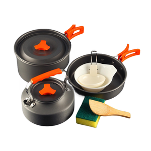 Ensemble de casseroles et poêles de camping en aluminium pour la cuisson en plein air - Product Image 4