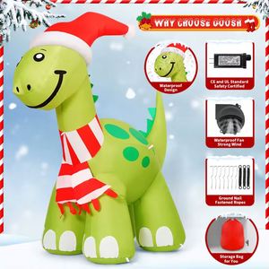 Luces LED de 6.2 pies con diseño de dinosaurio inflable de PVC, decoraciones navideñas para exteriores, precio mayorista personalizado, liquidación para niños - Product Image 6