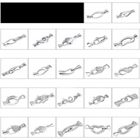 Bracelet en argent 925 sterling, collier cubain en forme de cœur, lien en perle, fermoir à bascule, porte-monnaie, boîte fermoirs pour la fabrication de bijoux